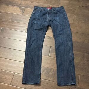 Lucky Brand 121 heritage slim men’s jeans- 32x32- blue denim, button fly